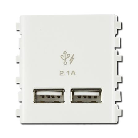 เต้ารับ USB SCHNEIDER 2 ช่อง 2.1 แอมแปร์ 3032USB_WE สีขาว_0