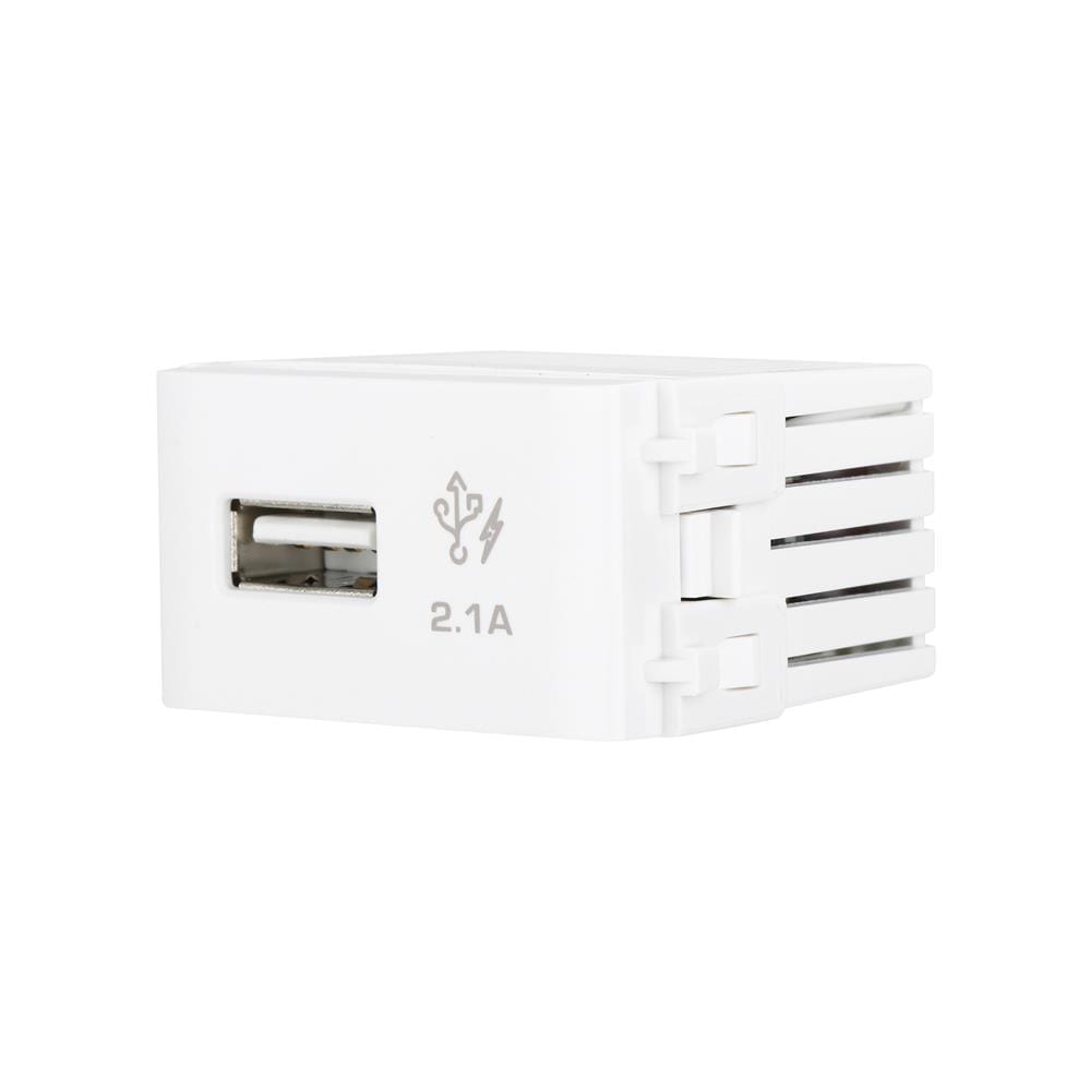 เต้ารับ USB SCHNEIDER 1 ช่อง 2.1 แอมแปร์ 3031USB_WE สีขาว