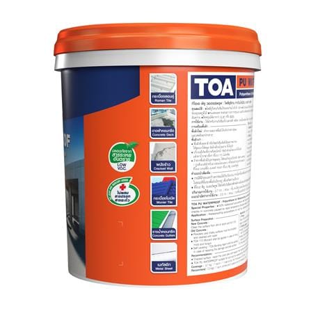 โพลียูรีเทน ทากันน้ำรั่วซึม TOA PU WATERPROOF 20 กก. สีขาว_4