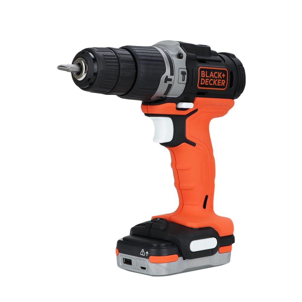 สว่านกระแทกไร้สาย (พร้อมแบตเตอรี่) BLACK&DECKER BDCHD12US1-B1 12 โวลต์