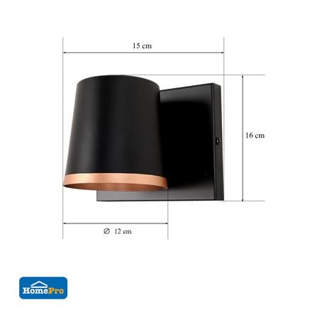 ไฟกิ่งภายใน CARINI GR-83119-W1BK สีดำ 1 หัว_4
