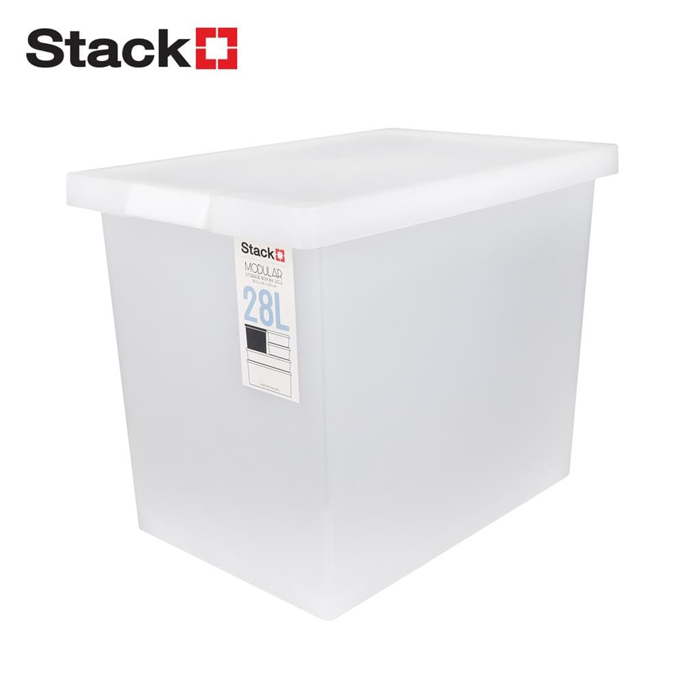 กล่องซ้อนได้ มีฝา STACKO 5223 28L 28.4x42x32.9 ซม. สีขาว_1