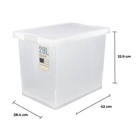 กล่องซ้อนได้ มีฝา STACKO 5223 28L 28.4x42x32.9 ซม. สีขาว_6