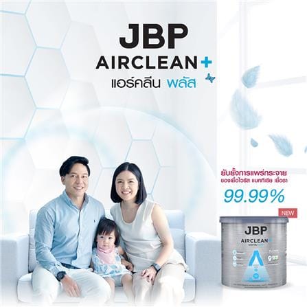 สีน้ำทาภายใน ชนิดกึ่งเงา JBP AIRCLEAN A+ BASE C 2.5 แกลลอน_3