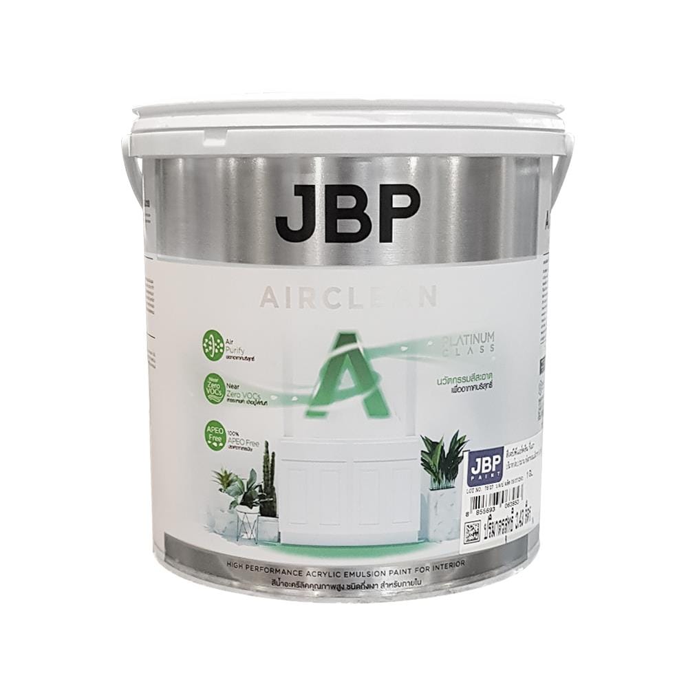 สีน้ำทาภายใน ชนิดกึ่งเงา JBP AIRCLEAN A+ BASE A 1 แกลลอน