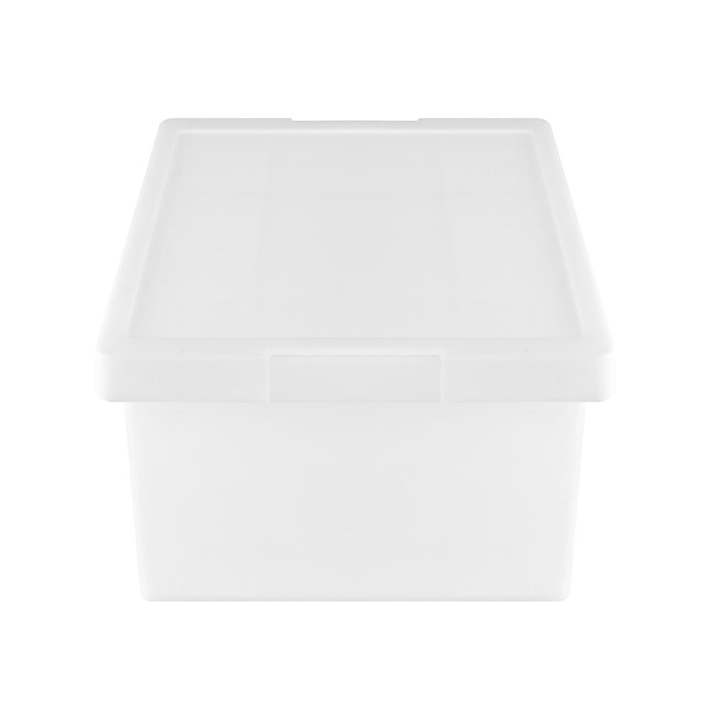 กล่องซ้อนได้ มีฝา STACKO 5222 14 ลิตร 28.4x42x16.6 ซม. สีขาว