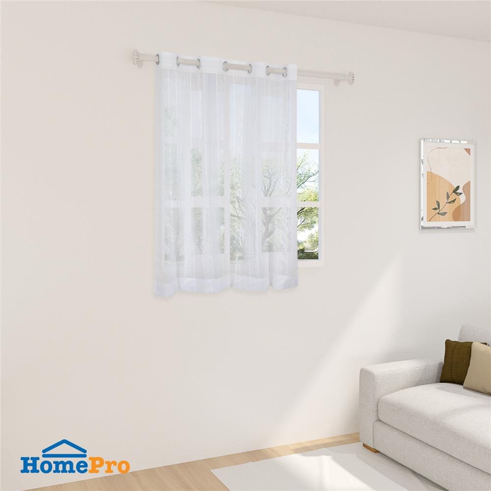 ผ้าม่านโปร่ง EYELET HOME LIVING STYLE TEMPO 150X160 ซม. สีขาว