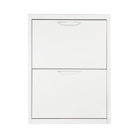 ตู้รองเท้าเหล็ก บานเปิดสวิง KIOSK SW-102 60 ซม. สีขาว_0