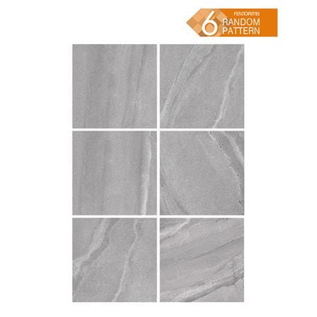 กระเบื้องพื้นพอร์ซเลน  40x40 ซม. CERGRES มิดไนท์ สโตน เทาอ่อน_1
