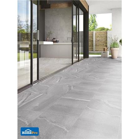 กระเบื้องพื้นพอร์ซเลน  40x40 ซม. CERGRES มิดไนท์ สโตน เทาอ่อน_3