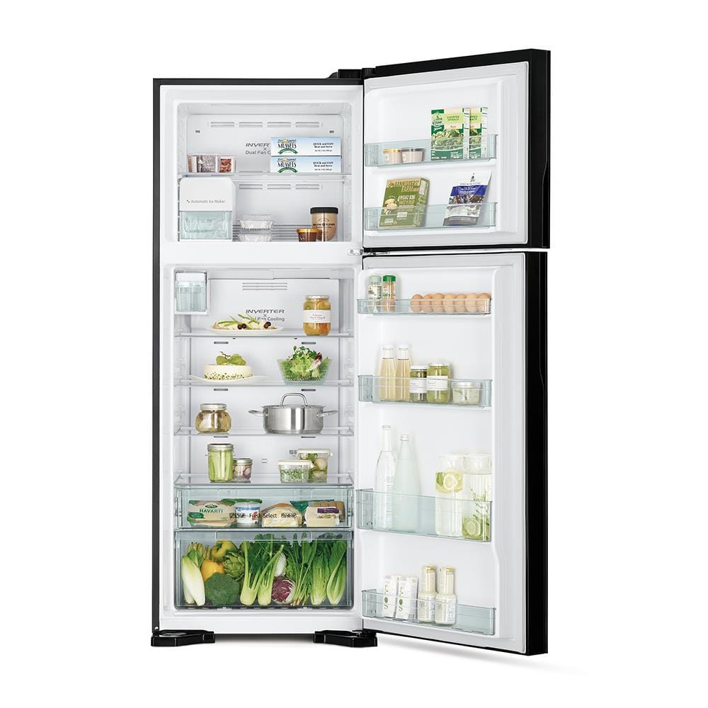 2-DOOR REFRIGERATOR HITACHI R-VG450PDX 15.9CU.FT BLACK MIRROR INVERTER