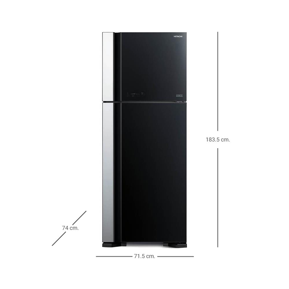 2-DOOR REFRIGERATOR HITACHI R-VG450PDX 15.9CU.FT BLACK MIRROR INVERTER