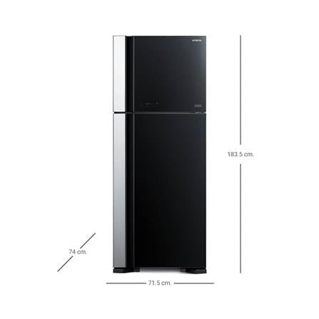 2-DOOR REFRIGERATOR HITACHI R-VG450PDX 15.9CU.FT BLACK MIRROR INVERTER_5