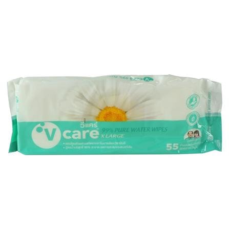 ผ้าเช็ดทำความสะอาด V CARE X LARGE บรรจุ 55 แผ่น_0