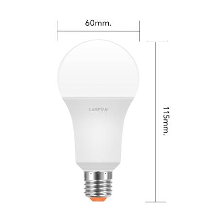 หลอด LED LAMPTAN A60 BRIGHT 13 วัตต์ WARM WHITE E27_4