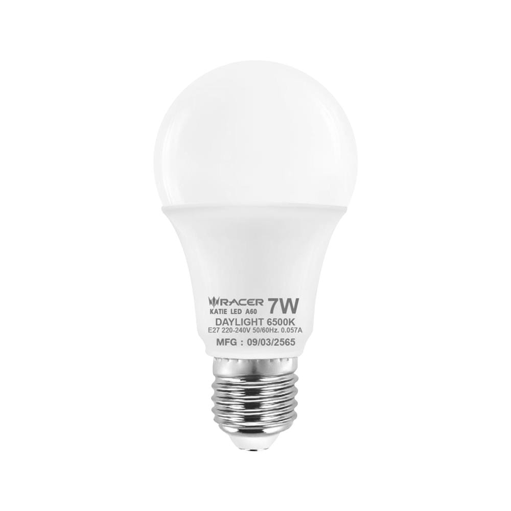 หลอด LED RACER KATIE A60 7 วัตต์ DAYLIGHT E27 (แพ็ก 4 ชิ้น)