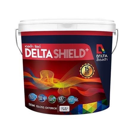 สีน้ำทาภายนอก DELTA DELTASHIELD PLUS BASE B กึ่งเงา 1 แกลลอน