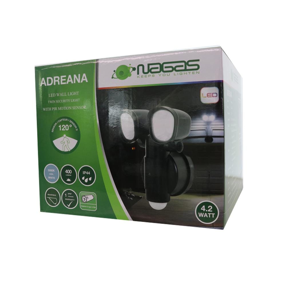 สปอตไลท์ SOLAR NAGAS MOTION 4.2 วัตต์ สีดำ