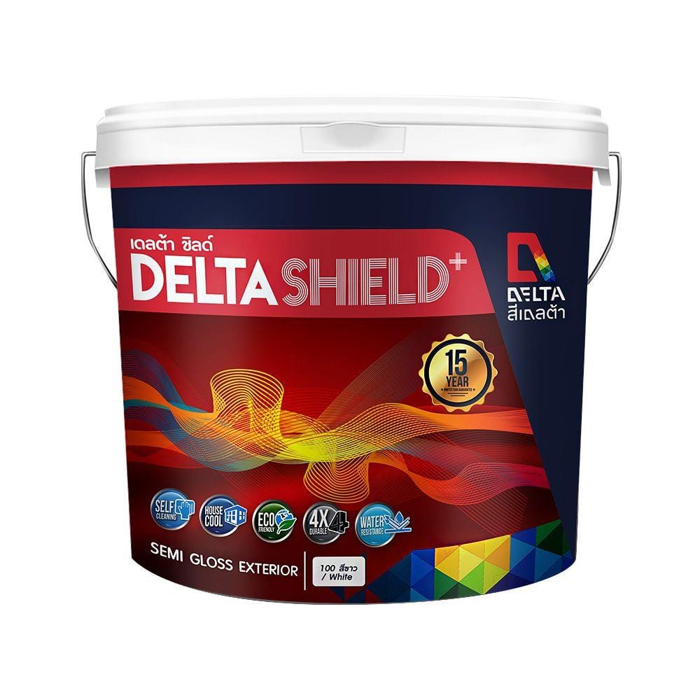 สีน้ำทาภายนอก DELTA DELTASHIELD PLUS BASE A กึ่งเงา 1 แกลลอน