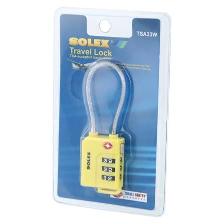 กุญแจรหัส SOLEX TSA 33W 31 มม. สีเหลือง_2