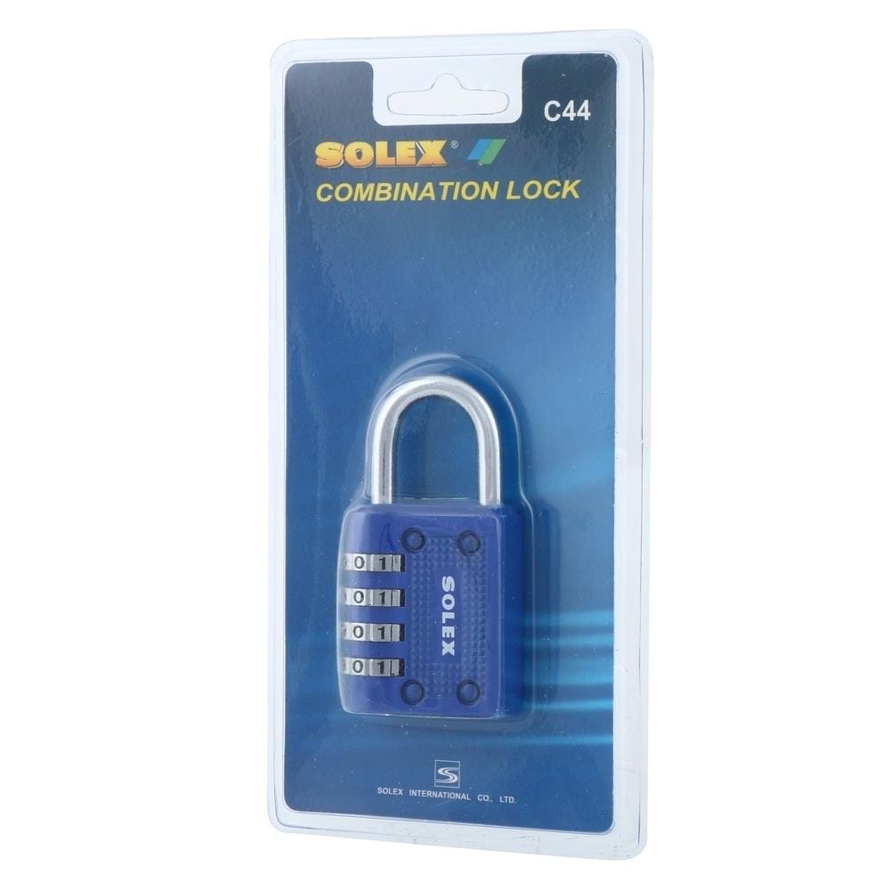 กุญแจรหัส SOLEX C44 40 มม. สีนํ้าเงิน