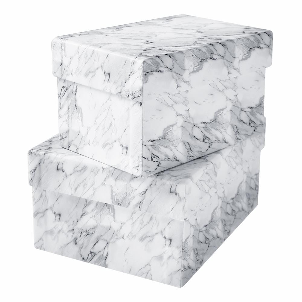 กล่อง PVC เหลี่ยม STACKO ไซซ์ S 26.5x17.2x15.5 ซม. หินอ่อน