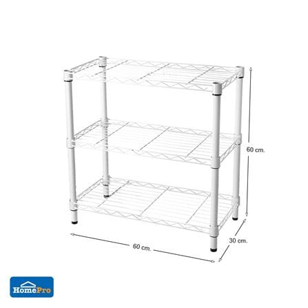 ชั้นวางของ 3 ชั้น STACKO BAZE 60x30x60 ซม. สีขาว_5