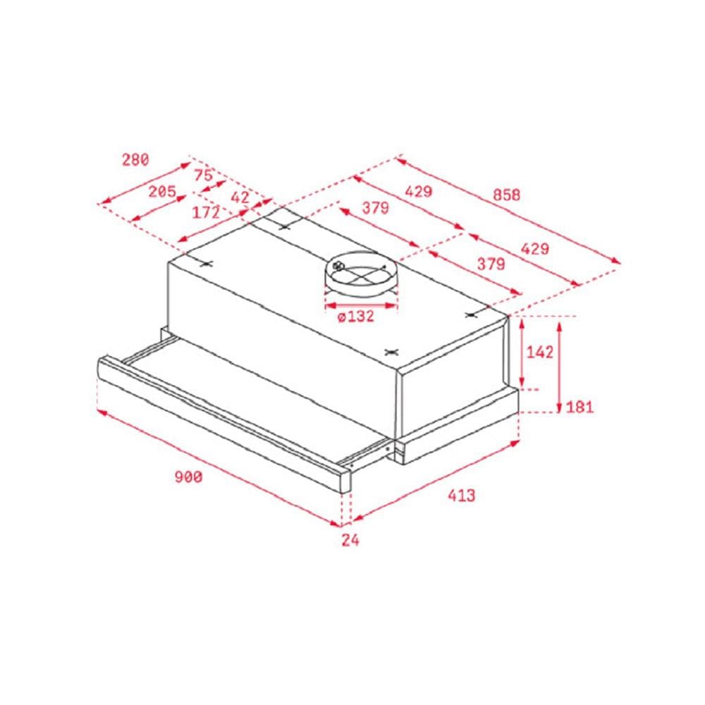 เครื่องดูดควันมาตรฐาน TEKA TL9310 90 ซม.