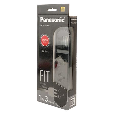 รางปลั๊กไฟ 3 ช่อง 1 สวิตซ์ PANASONIC WCHG24132B 1 ม. สีดำ_5