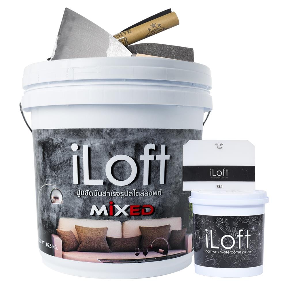 สีซีเมนต์สร้างลาย ILOFT MIXED 3 15 กิโลกรัม