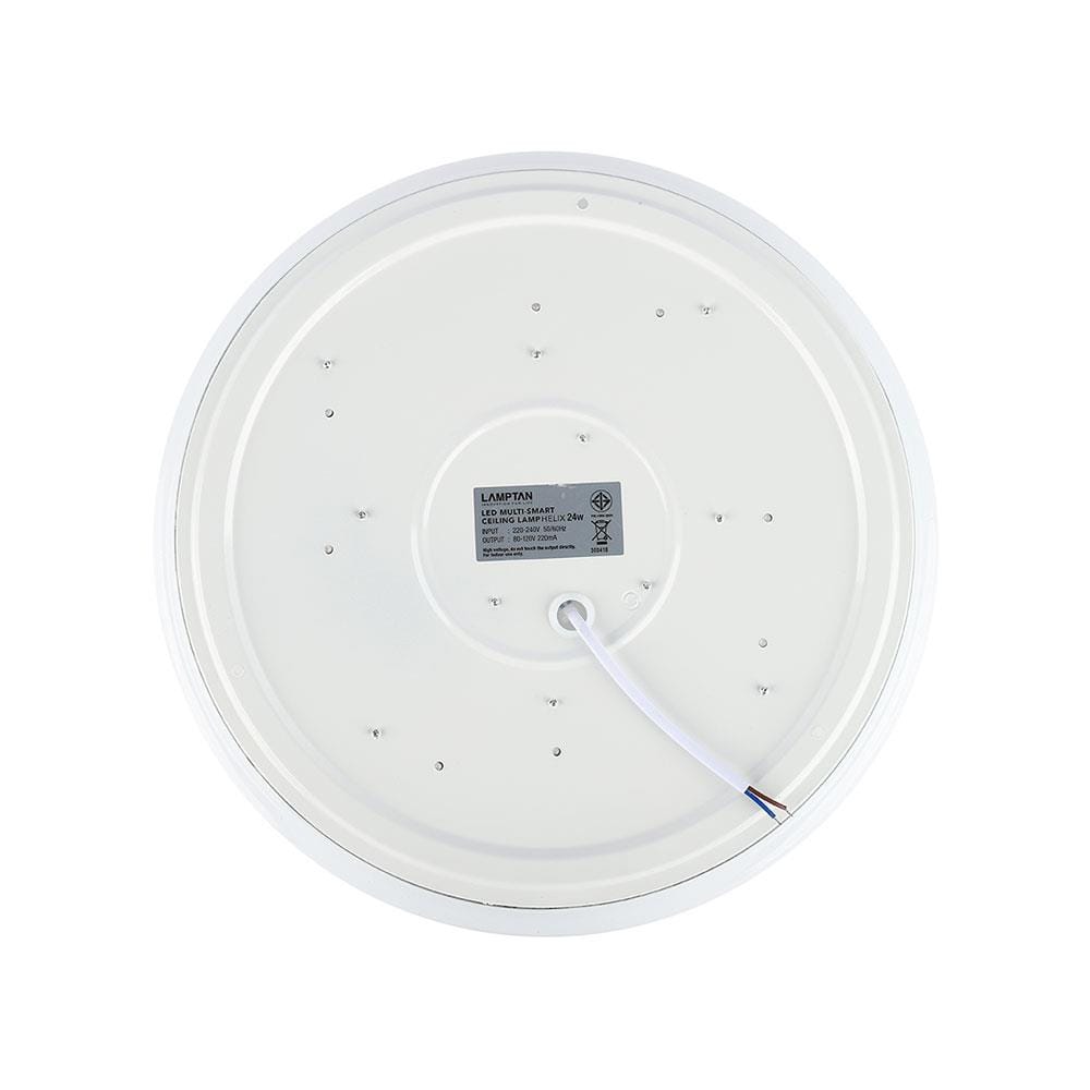 ไฟเพดาน LED LAMPTAN MULTI SMART HELIX 15 นิ้ว 24 วัตต์ DAYLIGHT/COOL WHITE/WARM WHITE สีขาว