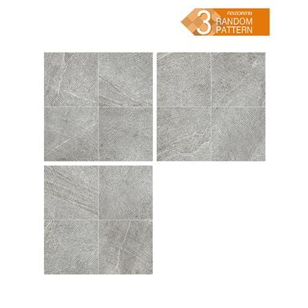 กระเบื้องพื้นพอร์ซเลน  16x16 นิ้ว COTTO คัตติ้ง สโตน เทา PM_1