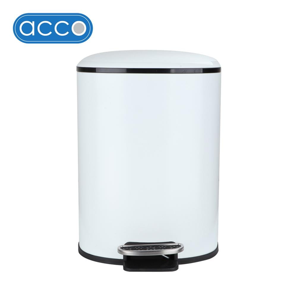 ถังขยะเหยียบกลม ACCO MILD SOFT CLOSE ขนาด 12L สีขาว