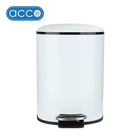 ถังขยะเหยียบกลม ACCO MILD SOFT CLOSE ขนาด 12L สีขาว