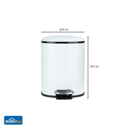 ถังขยะเหยียบกลม ACCO MILD SOFT CLOSE ขนาด 5L สีขาว_9