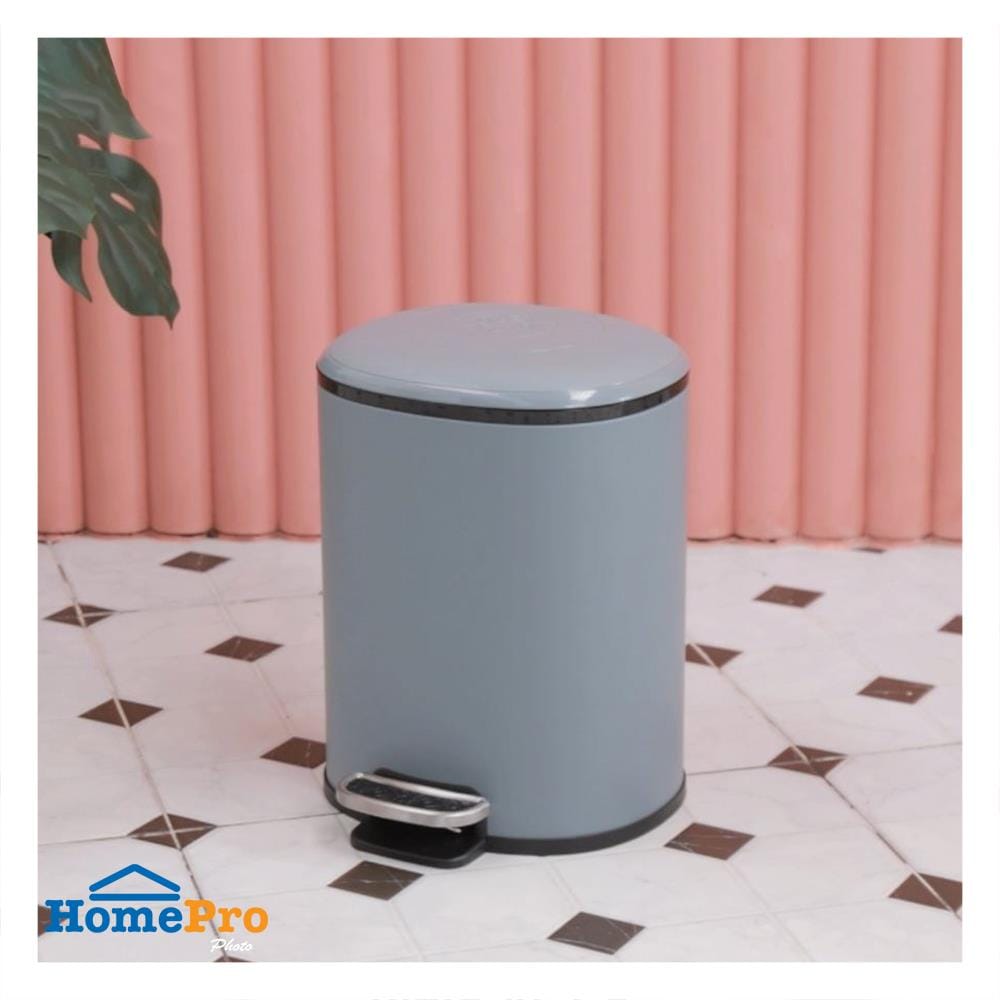 ถังขยะเหยียบกลม ACCO MILD SOFT CLOSE ขนาด 5L สีเทา