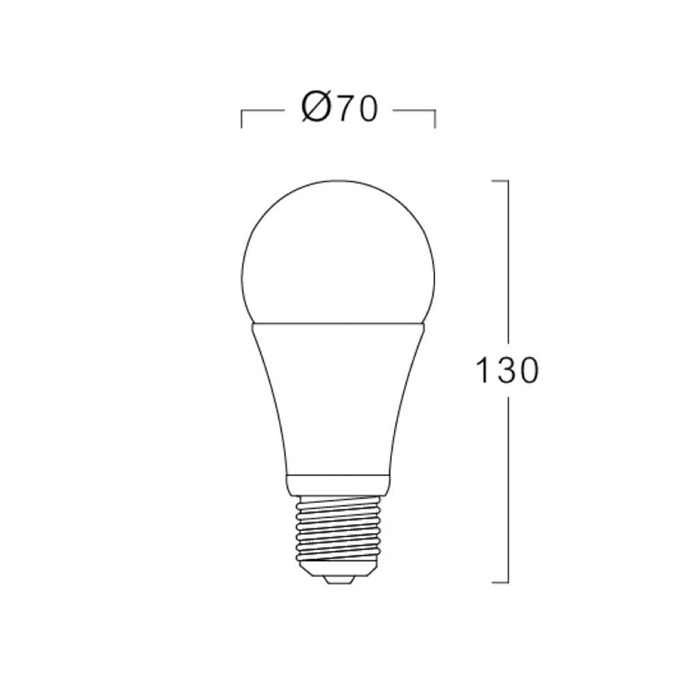 หลอด LED L&E Bulb 13 วัตต์ WARMWHITE E27