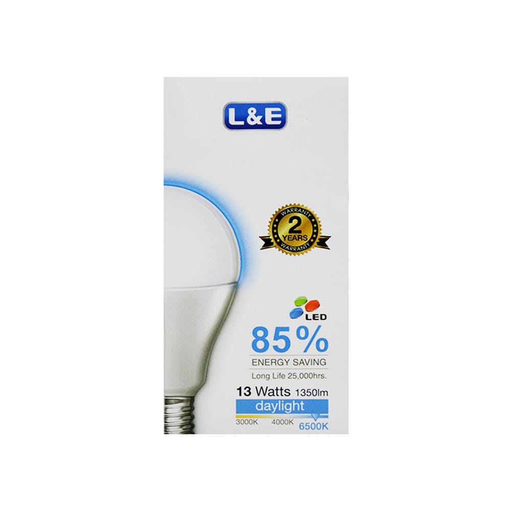 หลอด LED L&E Bulb 13 วัตต์ DAYLIGHT E27
