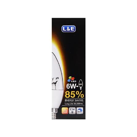 หลอด LED L&E CANDLE DIMMABLE E14 6 วัตต์ WARMWHITE_2