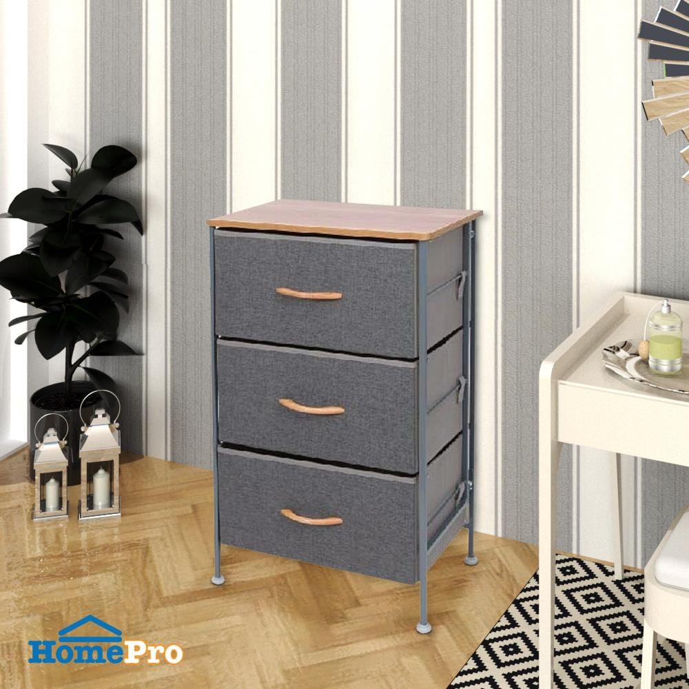 ชั้นลิ้นชักผ้า 3 ชั้น STACKO THYME 45x30x76 ซม. สีเทา