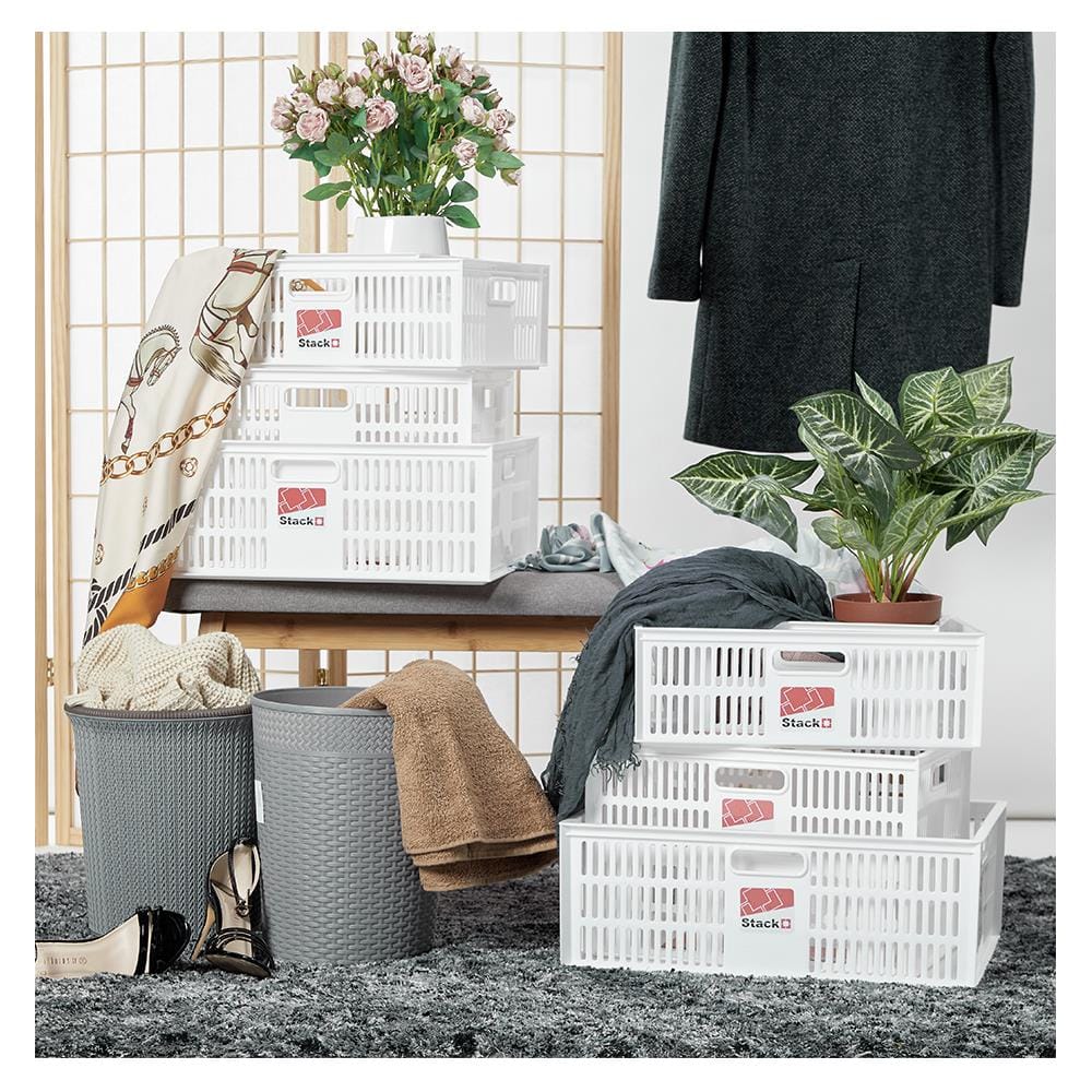 ถังขยะกลม ACCO BASKET ขนาด 10L สีเทา