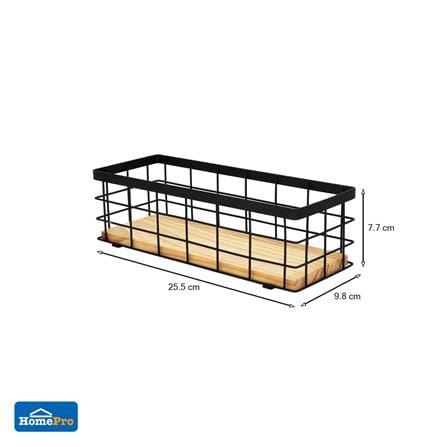 ตะกร้าผลไม้เหลี่ยม LINE YS-50076PP สีดำ_5