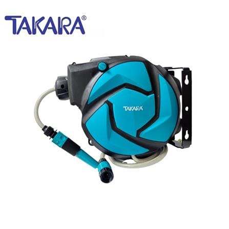 ชุดสายยางโรล ติดผนัง+ตั้งพื้น TAKARA DGT1152-S 1/2 นิ้วx10 ม. สีดำ/เขียว