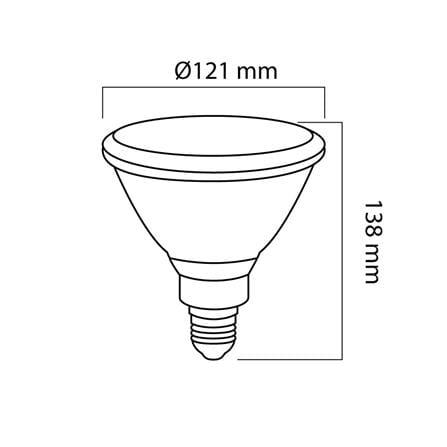 หลอด LED TOSHIBA PAR38 15 วัตต์ DAYLIGHT E27_2