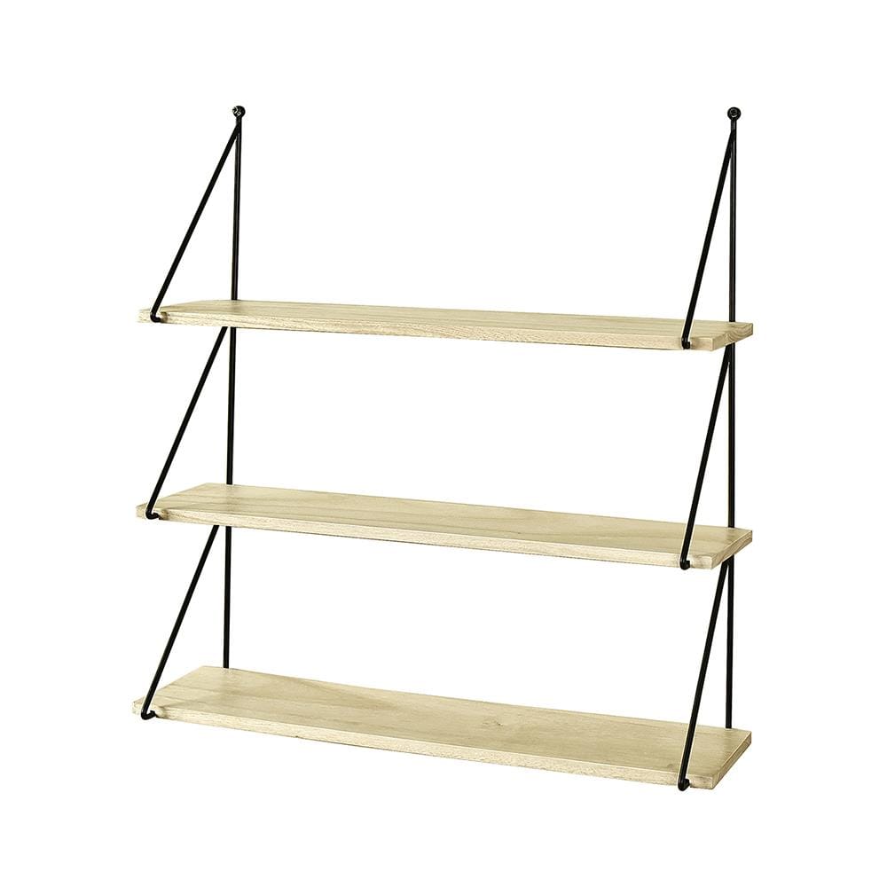 แผ่นชั้นติดผนัง 3 ชั้น STACKO IRIS 60x15x65 ซม. สีเนเชอรัล