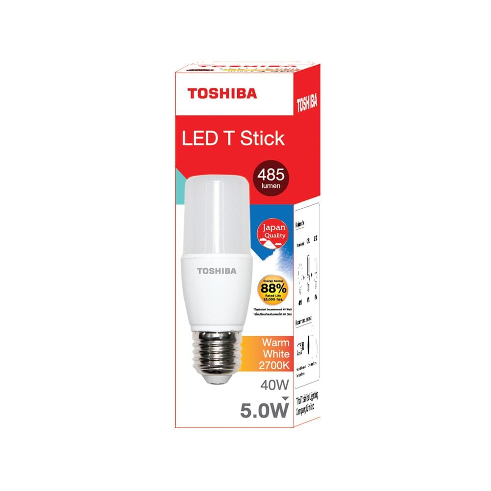 หลอด LED TOSHIBA STICK T7 5 วัตต์ WARM WHITE E27
