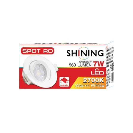 ดาวน์ไลท์ LED SHINING LCSC00727 3 นิ้ว 7 วัตต์ WARM WHITE สีขาว_6