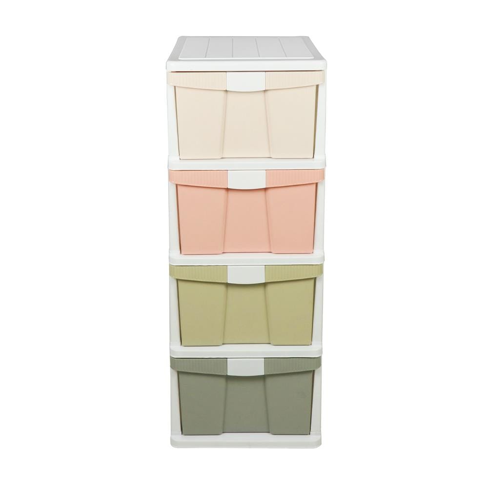 ตู้ลิ้นชัก 4 ชั้น STACKO 1057M4 40X50X104 ซม. สีพาสเทล