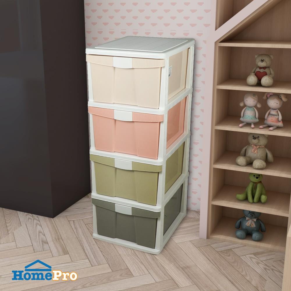 ตู้ลิ้นชัก 4 ชั้น STACKO 1057M4 40X50X104 ซม. สีพาสเทล