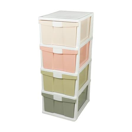 ตู้ลิ้นชัก 4 ชั้น STACKO 1057M4 40X50X104 ซม. สีพาสเทล_0